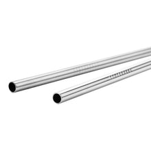 Load image into Gallery viewer, Reusable Straws: 2pk with cleaning brush: Silver
